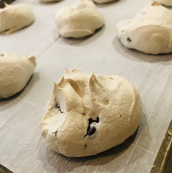 receta Meringue aux pÃ©pites de chocolat