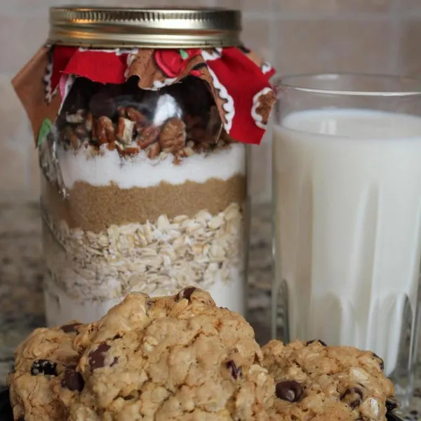 recetas Mezcla De Galletas De Vaquero En Un Tarro