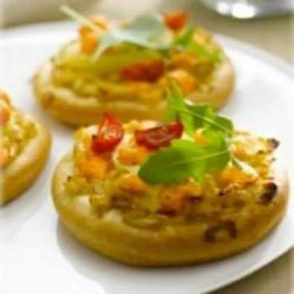 receta Mini Pizza Légumes Miel Moutarde de Dijon Maille®