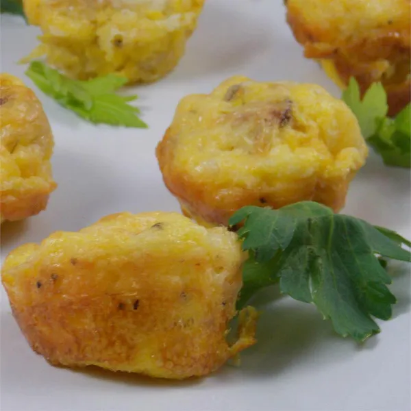 receta Mini quiches aux pommes de terre et au chorizo