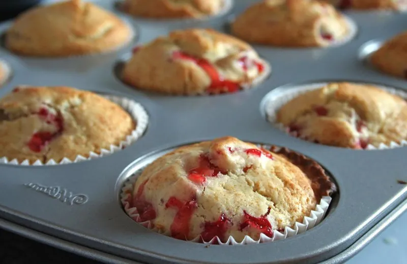 receta Muffin aux fraises