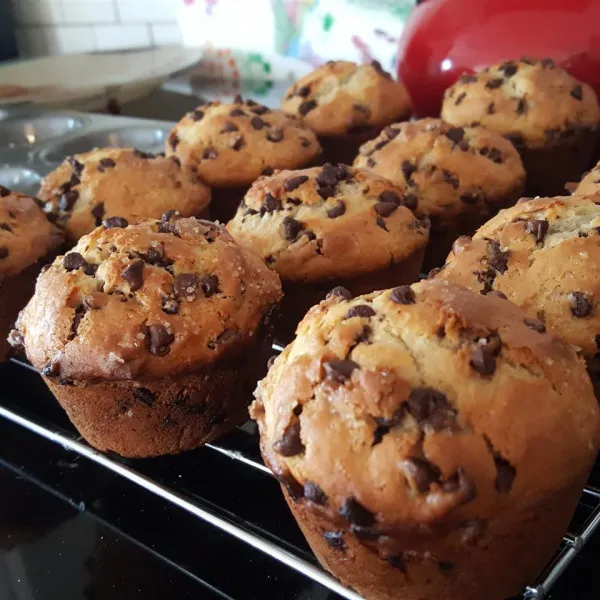 receta Muffins aux pÃ©pites de chocolat