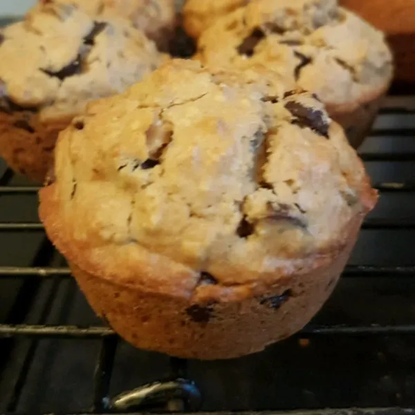 receta Muffins à l'avoine et aux pépites de chocolat