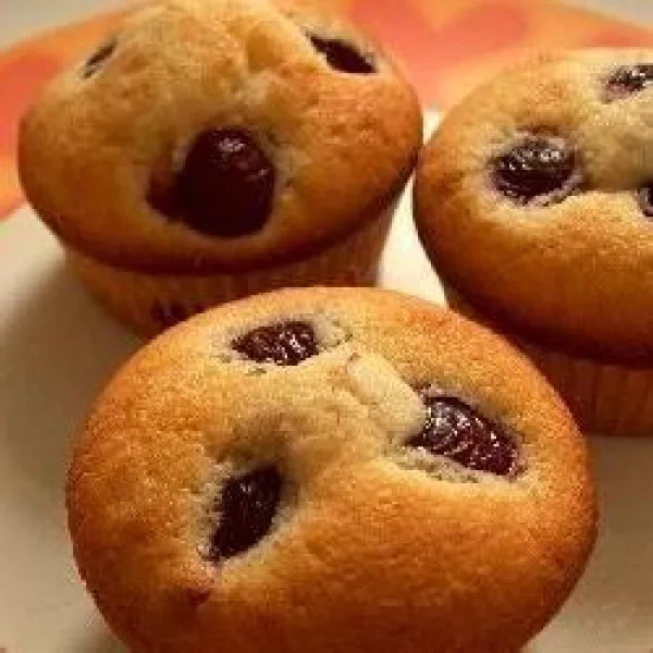 recetas Muffins De Chispas De Vainilla Y Cereza