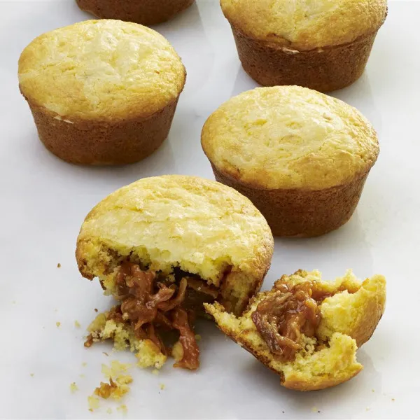 receta Muffins De Maíz Rellenos De Cerdo A La Barbacoa