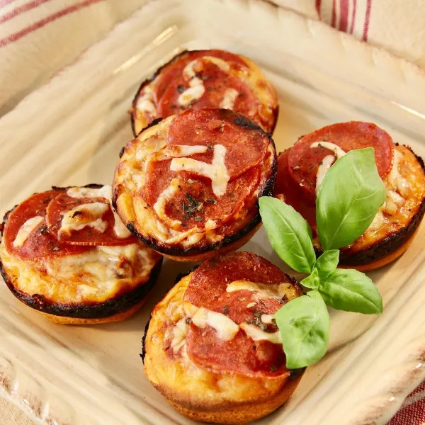 recetas Muffins De Pizza De Pepperoni Fáciles