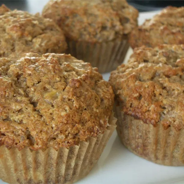 receta Muffins au son et aux bananes