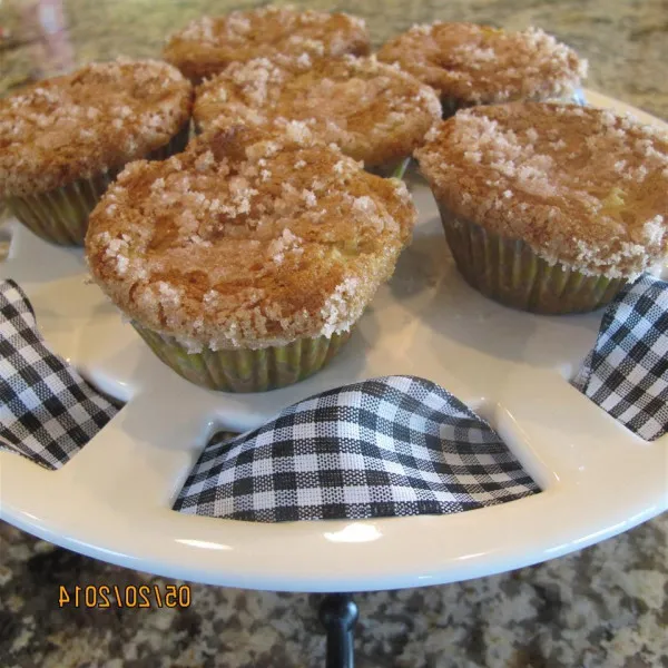 receta Muffins au gâteau au fromage à la rhubarbe