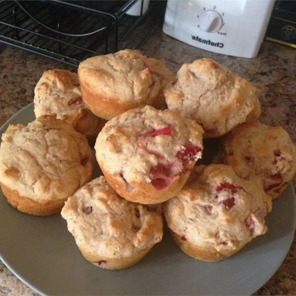 receta Muffins aux fraises et au blé entier