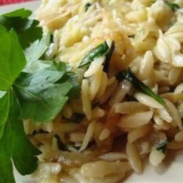 przepisy Karmelizowana cebula Blue Cheese Orzo