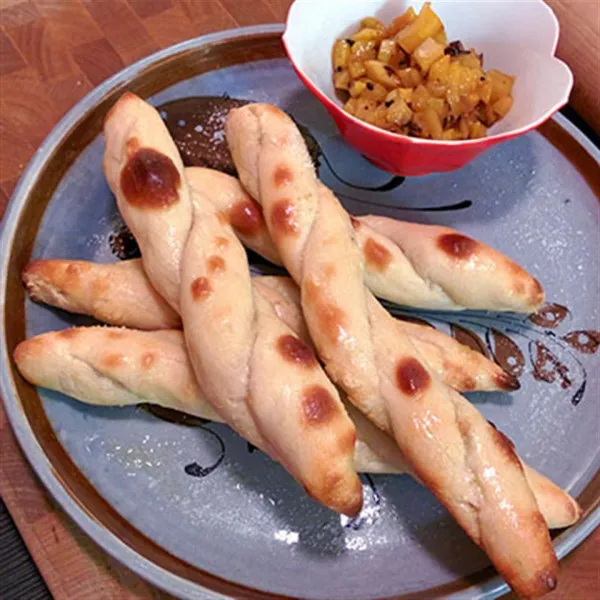 receta Palitos De Naan Salados Con Chutney De Mango