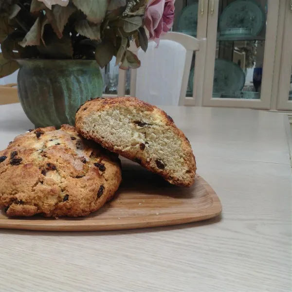 receta Pan De Soda Irlandés Con Pasas