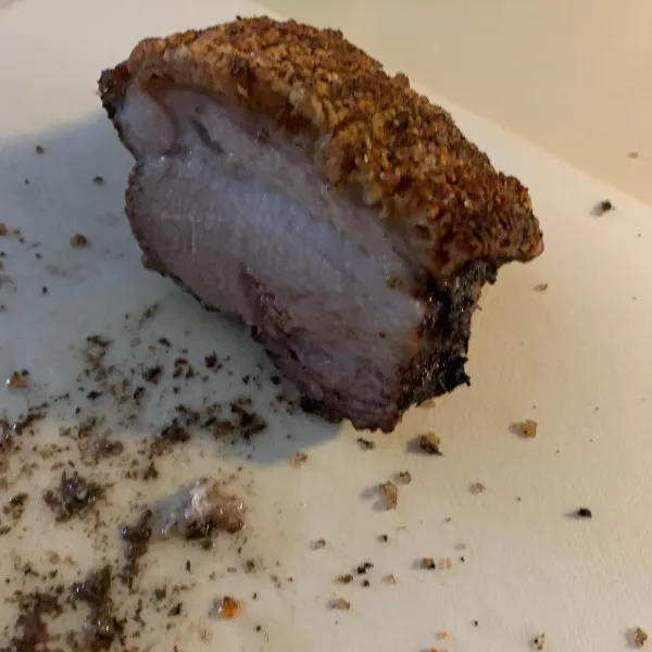 receta Poitrine de porc rôtie à la peau croustillante