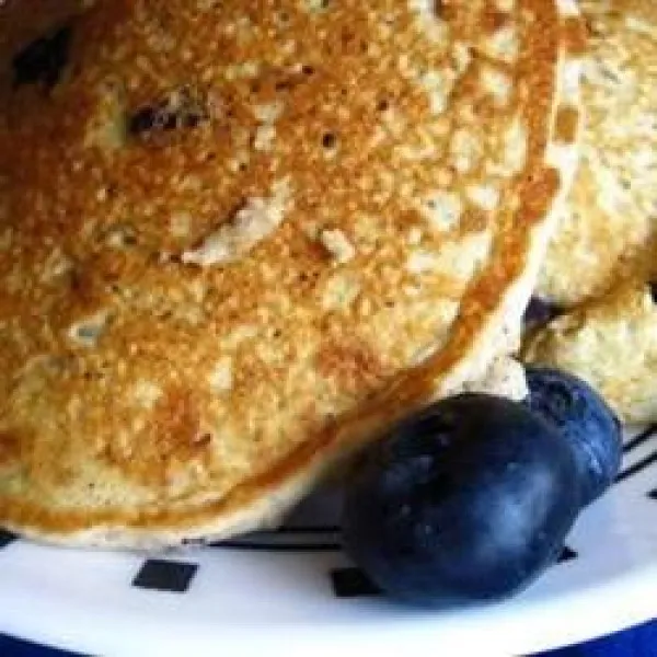 receta Crêpes à l'avoine et aux bleuets de maman