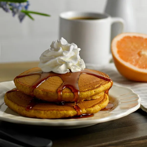 recetas Panqueques De Calabaza Y Especias Con Sirope De Canela