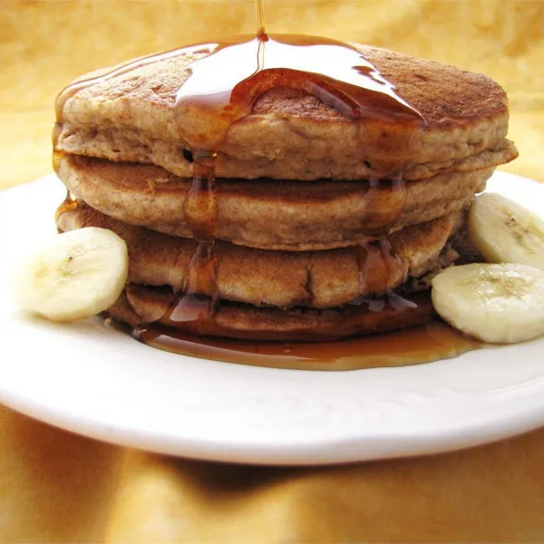 recepta Whole Wheat, Oat & Banan Pancakes