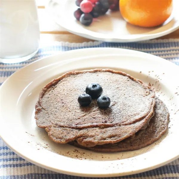 receta Panqueques Fáciles De Plátano, Chía Y Arándanos