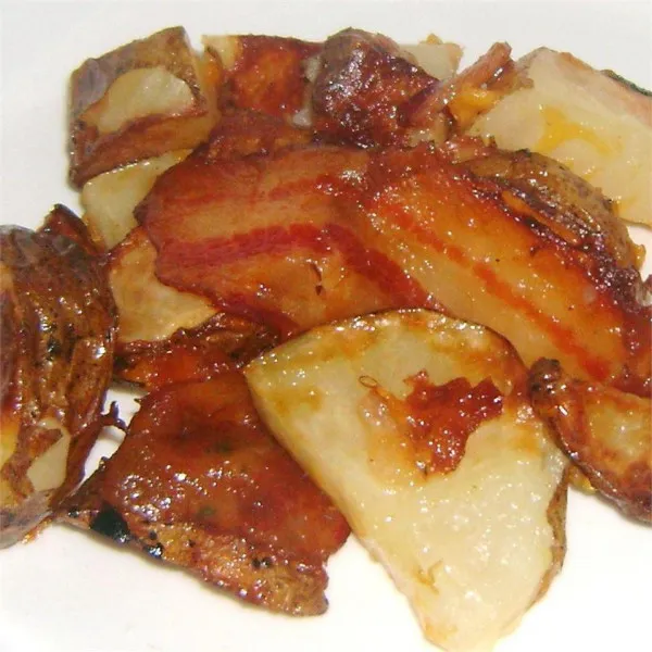 receta Pommes de terre grillées avec fromage et bacon