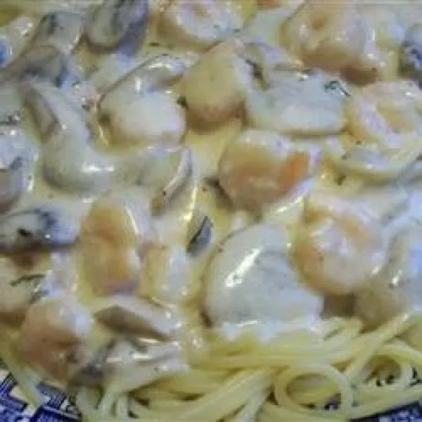 receta Pasta Alfredo Con Camarones