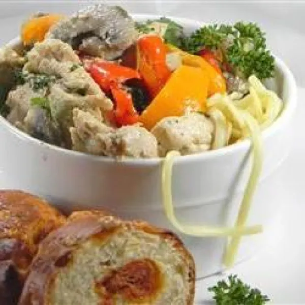 receta Pasta Con Champiñones Y Pollo A La Lima