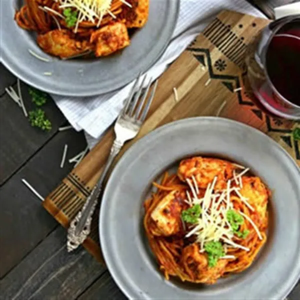 receta One Pot Chicken Parmesan Pasta