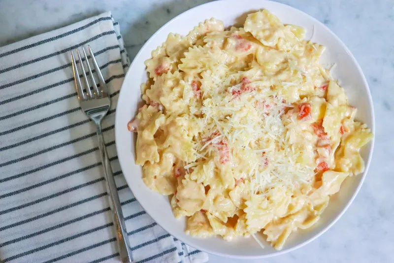 receta Pâtes crémeuses au chou-fleur