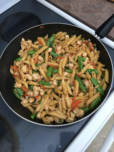 receta Pasta De Pollo Y Guisantes