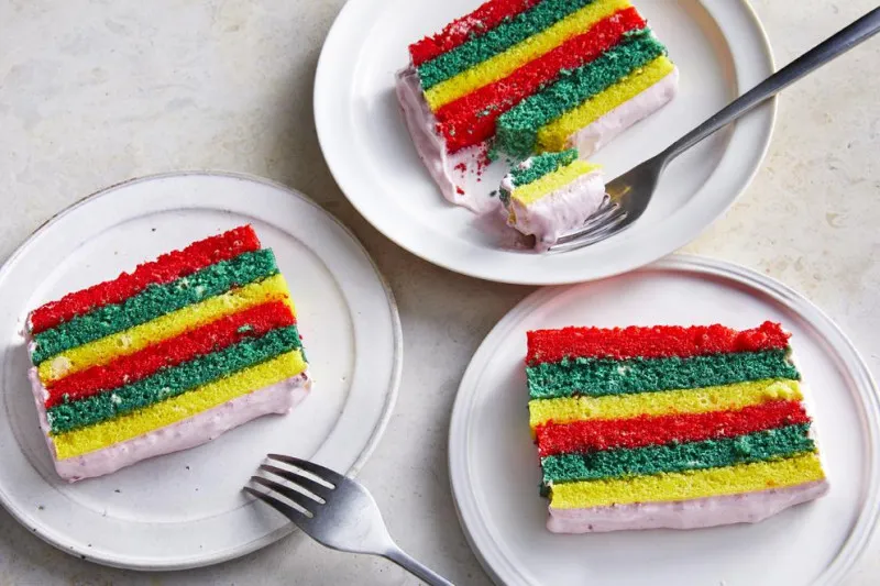 receta Rainbow Cake