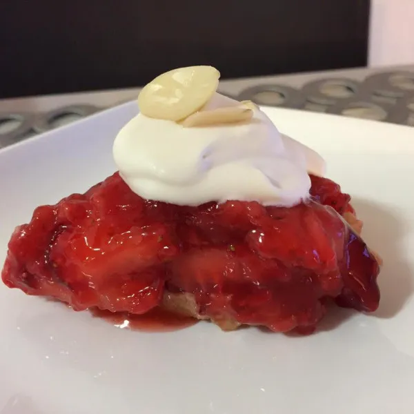 receta Gâteau aux fraises fraîches et aux amandes