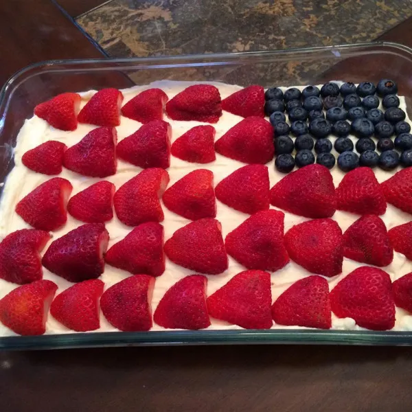 receta Pastel De Bandera De Tarta De Queso Sin Hornear