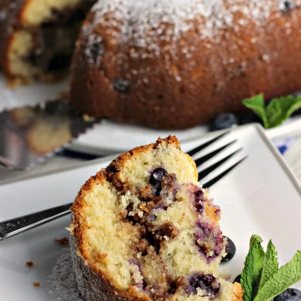 recetas Pastel De Café Con Crema Agria Y Arándanos