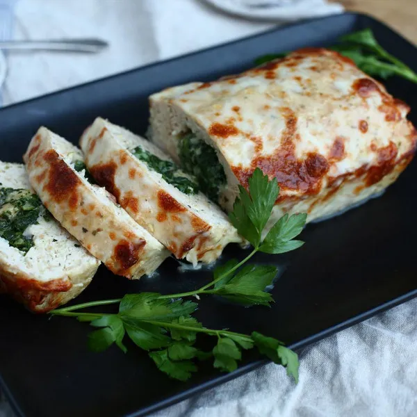 receta Pastel De Carne De Pavo Relleno De Espinacas