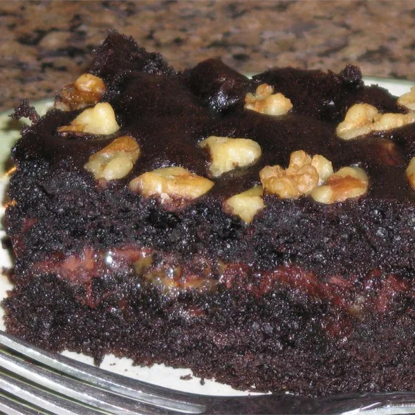 receta Gâteau au chocolat et au caramel Noix
