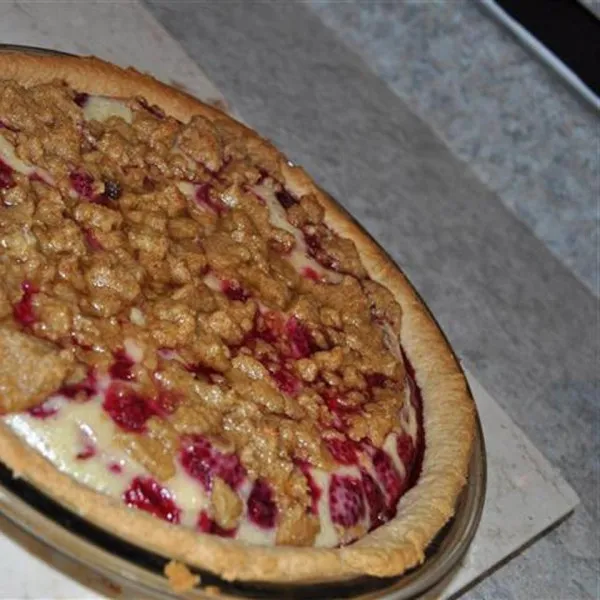 receta Tarte Ã  la crÃ¨me sure aux framboises