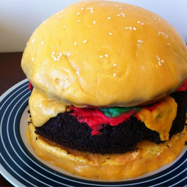 receta Burger Cake