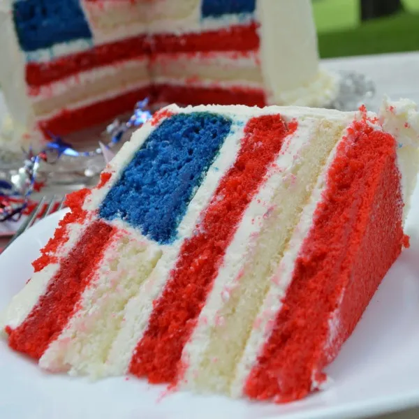 receta Gâteau drapeau américain