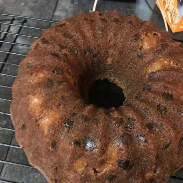 receta Gâteau aux pépites de chocolat et aux pommes