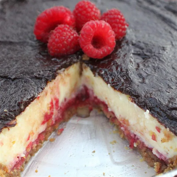 receta Pastel De Queso Con Chocolate Y Frambuesas