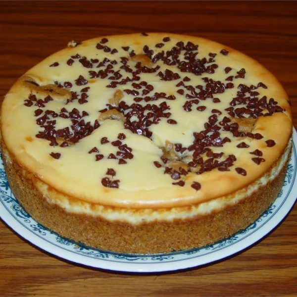 receta Cheesecake à la pâte à biscuits aux pépites de chocolat