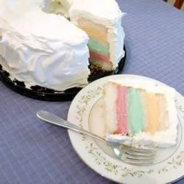 receta Rainbow Sherbet Cake
