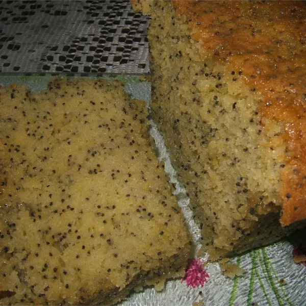 receta Gâteau moelleux au citron et aux graines de pavot