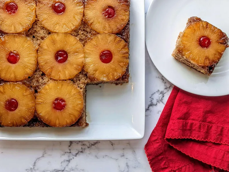 recetas Pastel Invertido Vegano De Piña