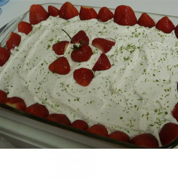 receta Gâteau margarita aux fraises