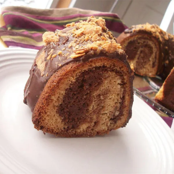 receta Gâteau marbré au beurre de cacahuète et au chocolat