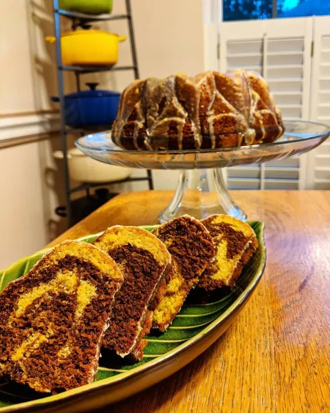 receta Gâteau marbré au chocolat et à l'orange