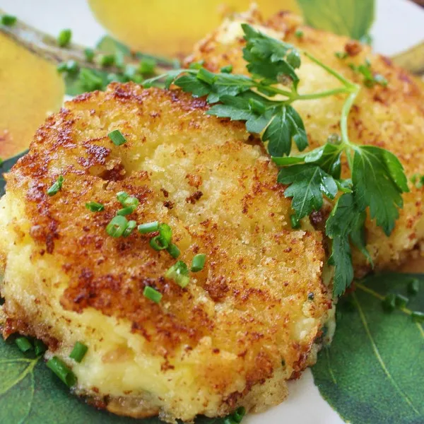 receta Purée en croûte Panko Galettes de pommes de terre