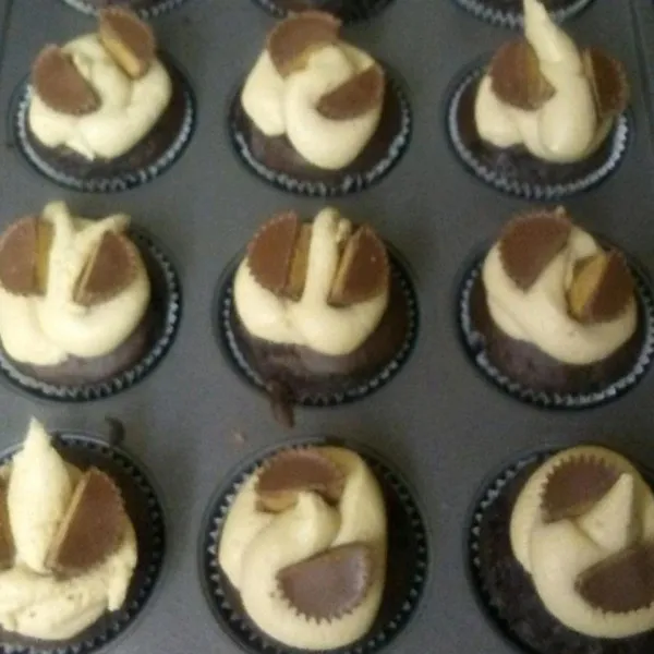 receta Cupcakes au beurre de cacahuètes et au chocolat