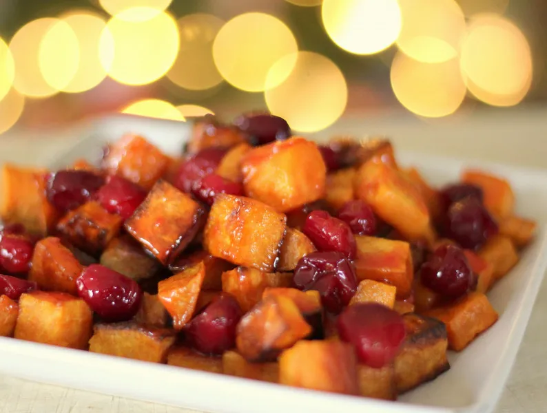 receta Patates douces avec S Sauce aux canneberges et à l'orange