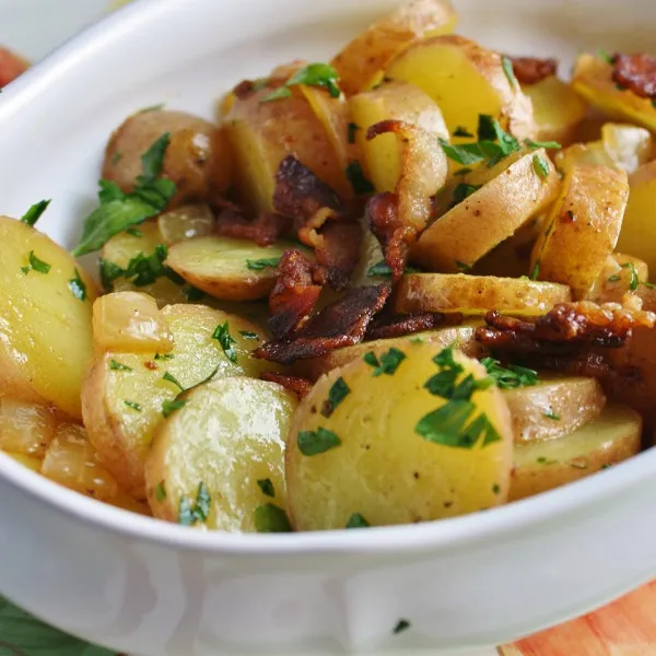 recetas Patatas En Rodajas Con Tocino Y Perejil