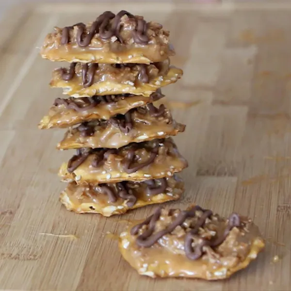 receta Patatas Fritas De Pretzel Con Caramelo Y Chocolate